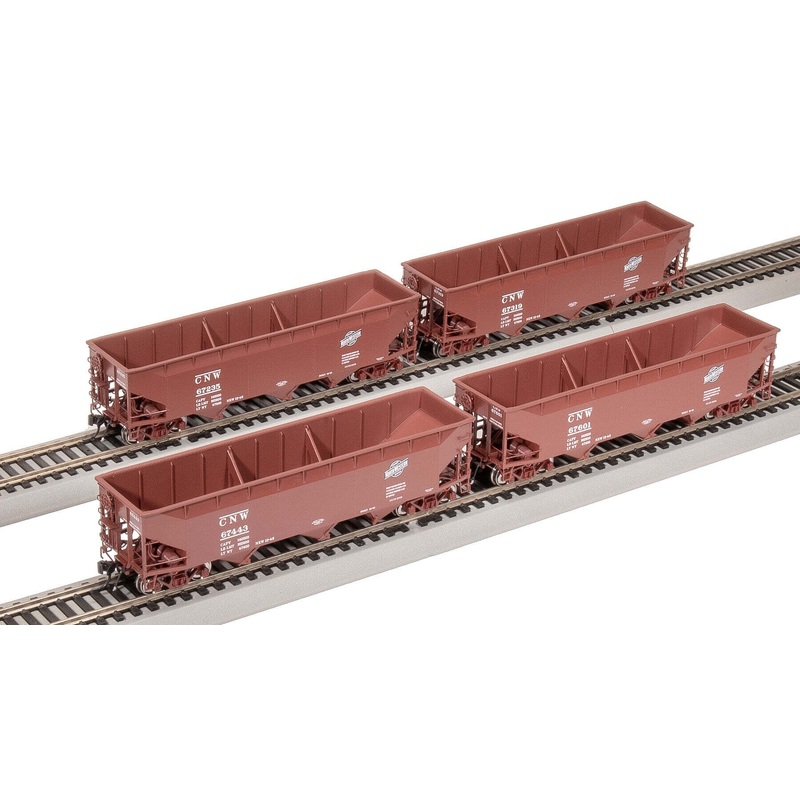 HO AAR 70T 3-Bay Hopper 4pk CNW