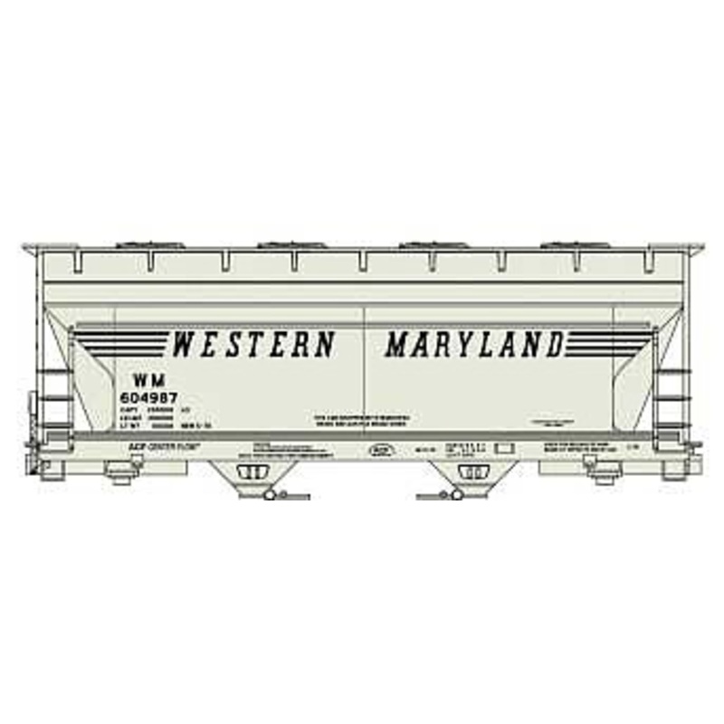 HO Western Maryland ACF 2Bay CV Hopper