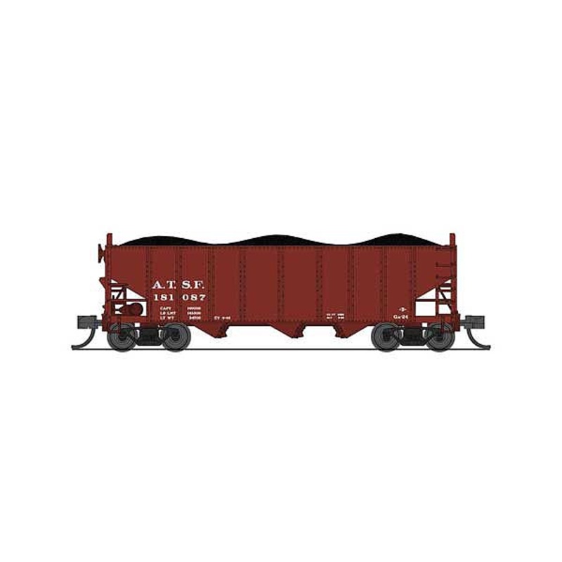 3-Bay Hopper car ATSF oxide red pack B (2)