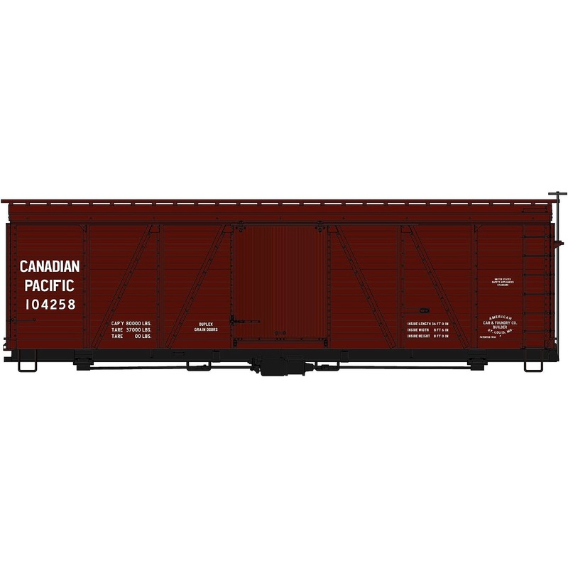 36′ Fowler Wood Boxcar Canadian Pacific #104258