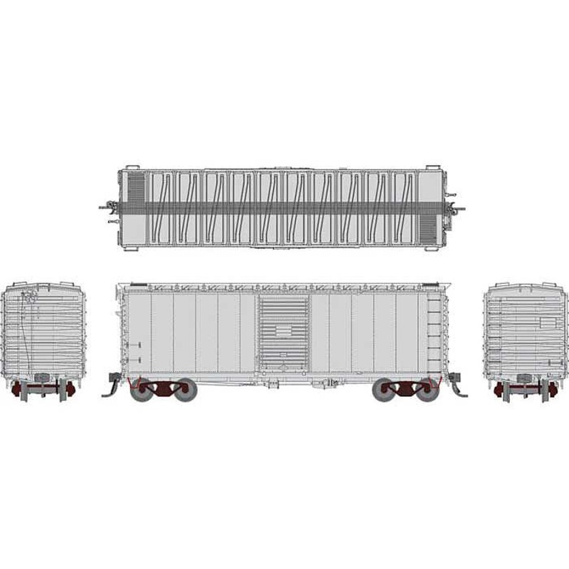GN 40′ Boxcar Undecorated Late IDNE