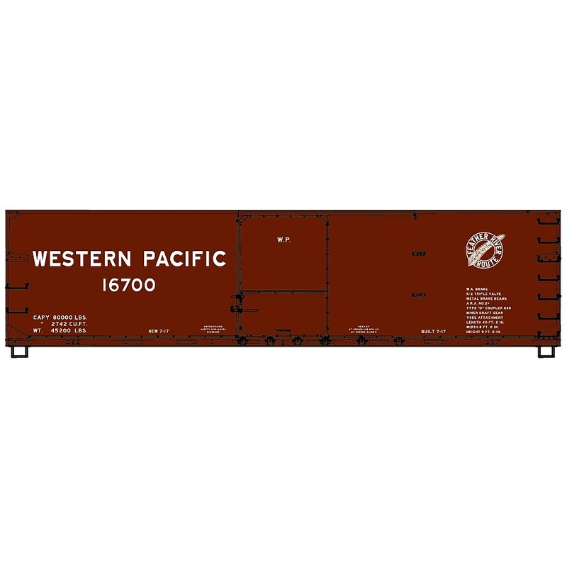 HO 40’DS Wd Boxcar WP Singles fr/3pc Set