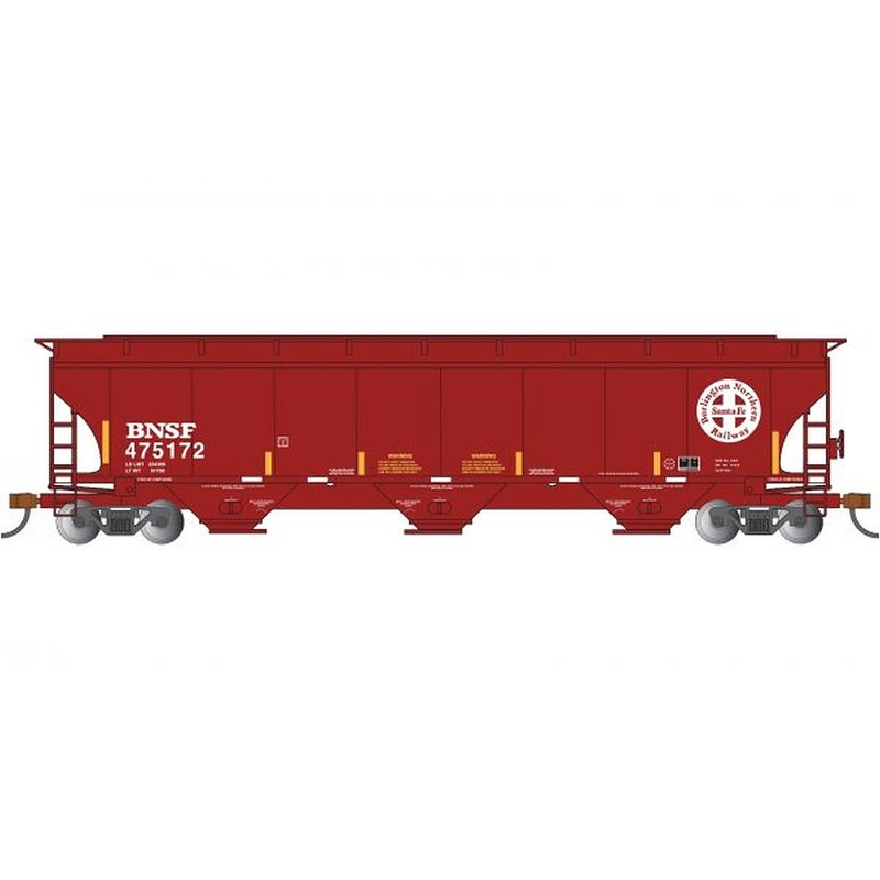 HO Trinity 3-Bay Cvd.Hopper BNSF #475172 Circle Cross