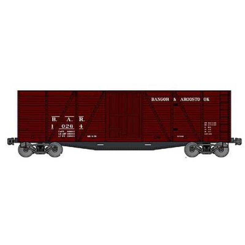 40′ 6-Panel Wood Boxcar Kit Bangor & Aroostook
