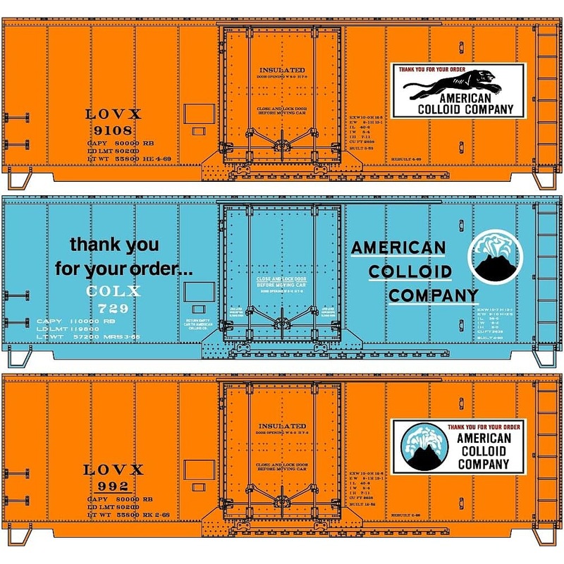 40′ Insulated Steel Boxcar kits ACC 3 pack