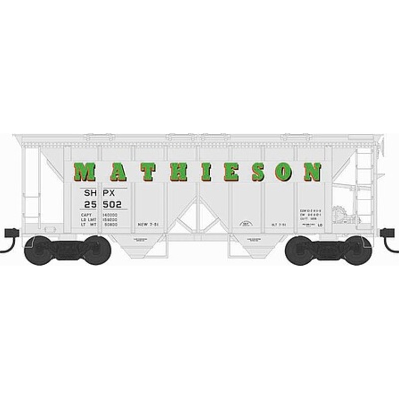 70-Ton 2-Bay Covered Hopper Mathieson #25502