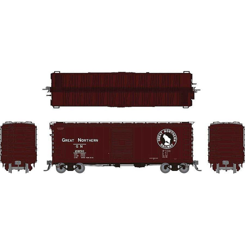 GN 40′ Boxcar Great Northern Mineral Red