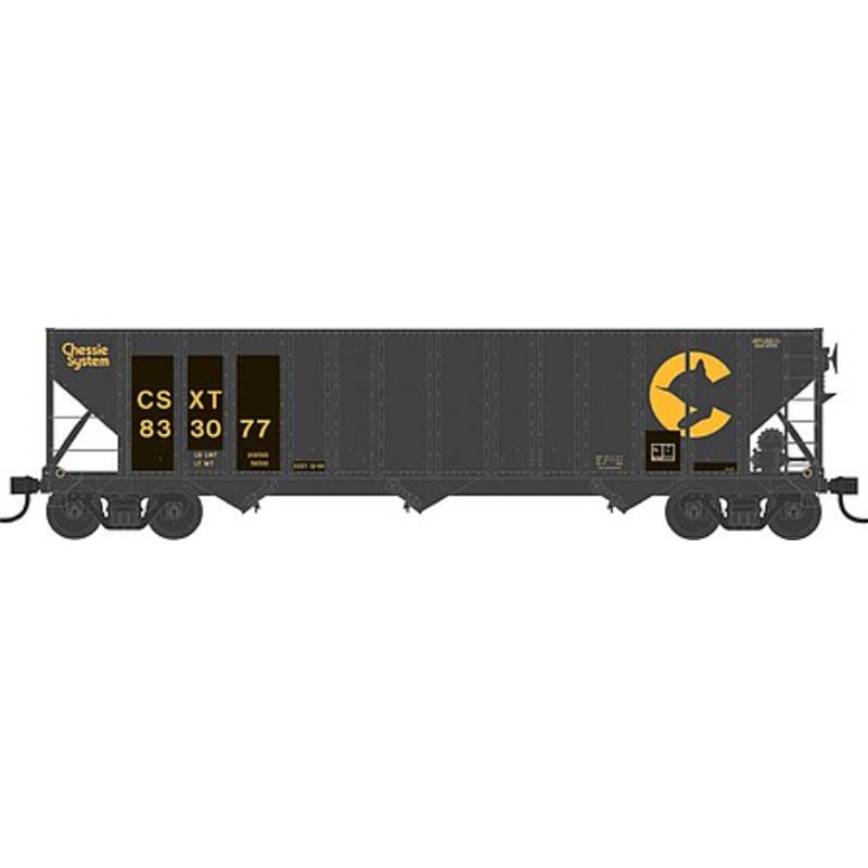 H-43 100 ton 3-Bay Hopper car Chessie #833059
