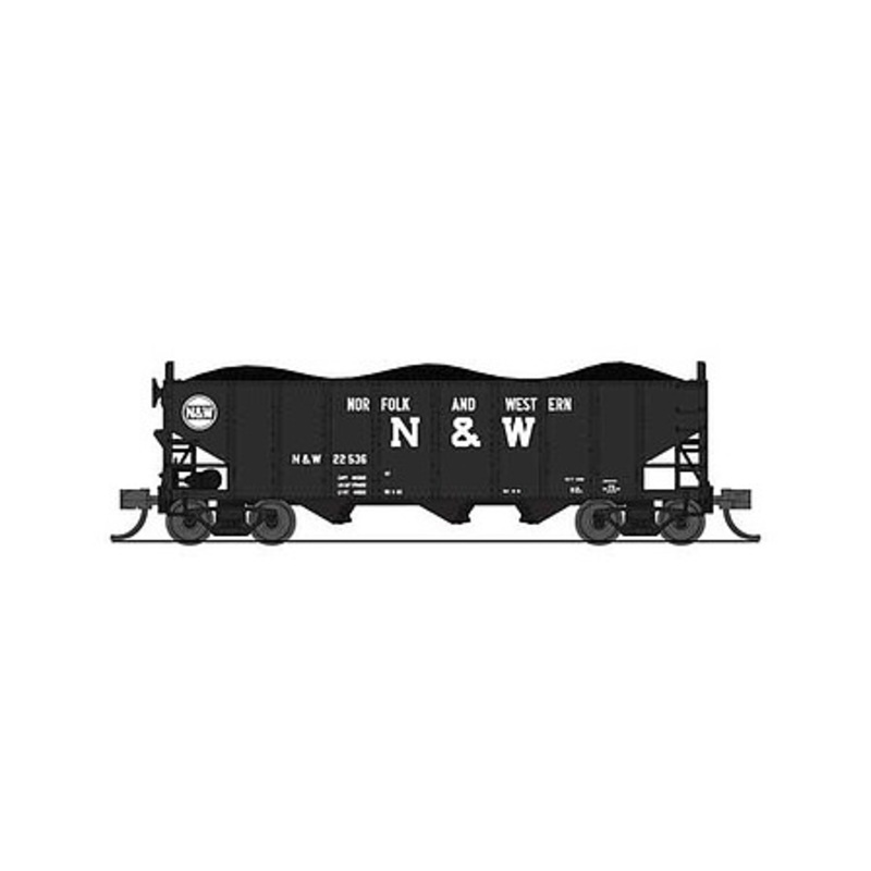 H2A Hopper car Norfolk & Western 24” lettering 60s logo