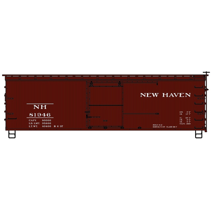 36′ Double Sheathed Wood Boxcar New Haven #81946