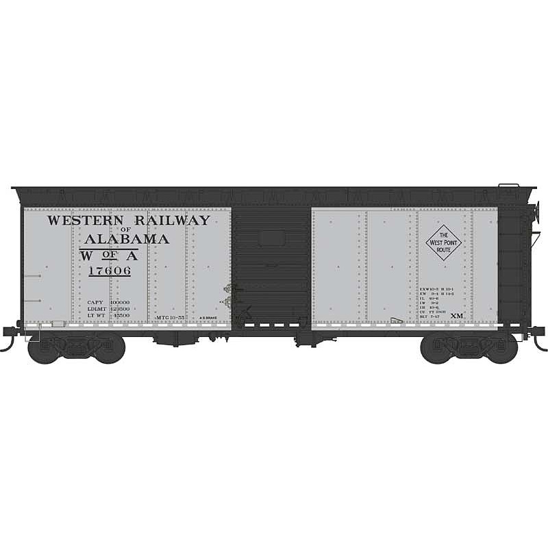 40′ Steel Side Boxcar Western Rail Of Alabama #17622