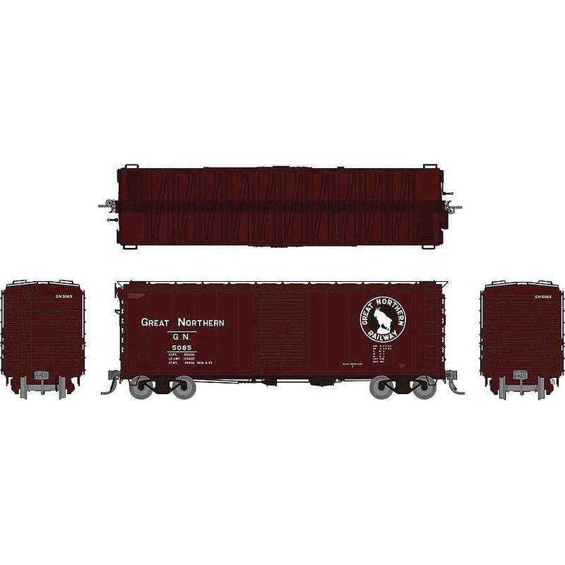 GN 40′ Boxcar Great Northern Mineral Red Late