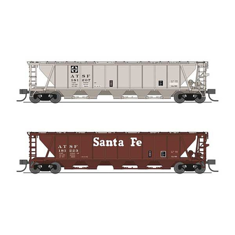 H32 Covered Hopper ATSF variety pack