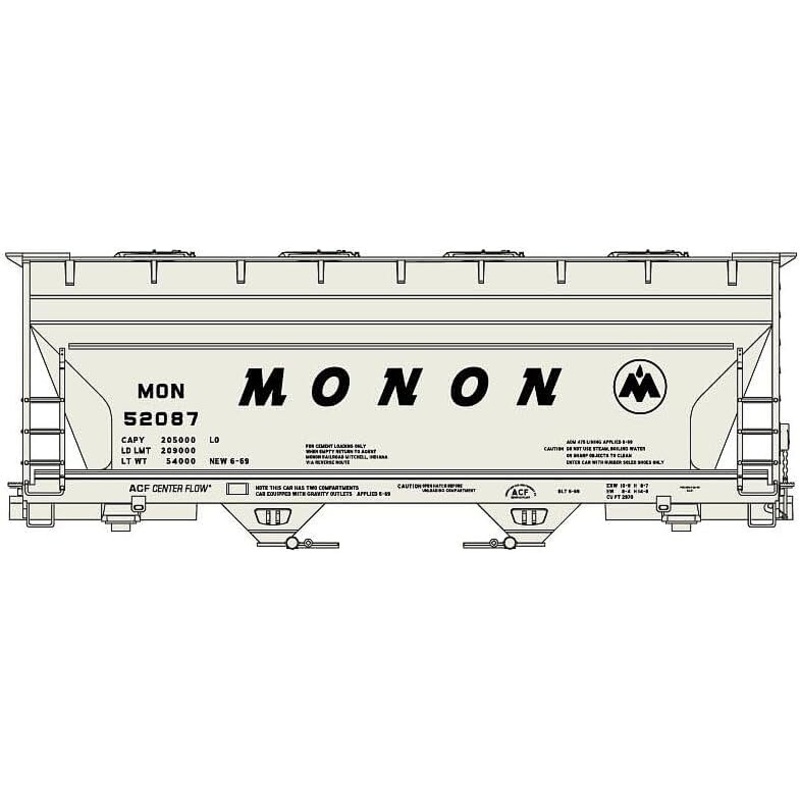 Midwest 2-Bay ACF Covered Hopper Monon