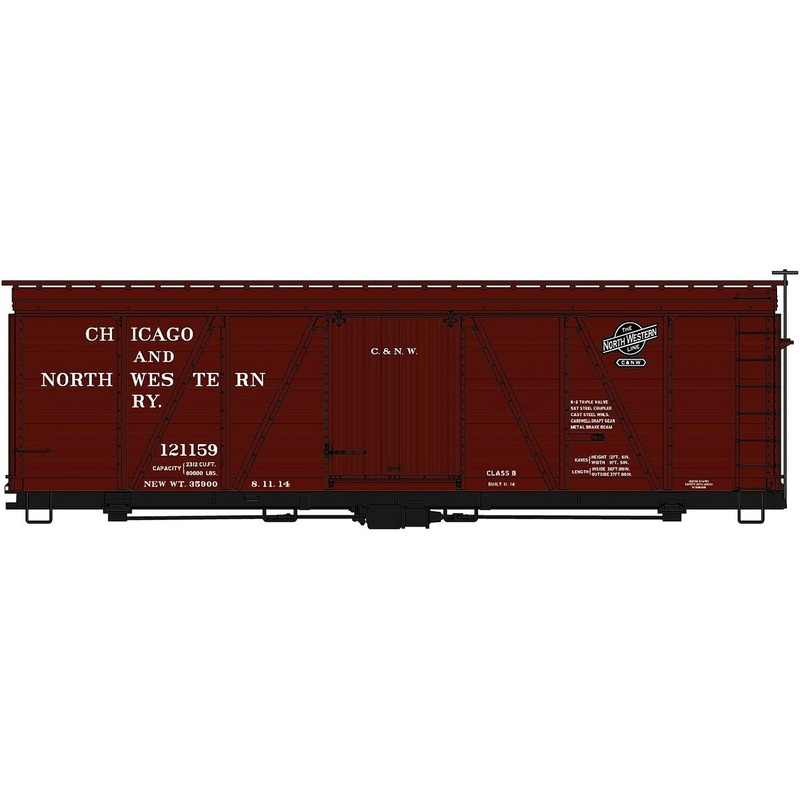 36′ Fowler Wood Boxcar C&NW #121159