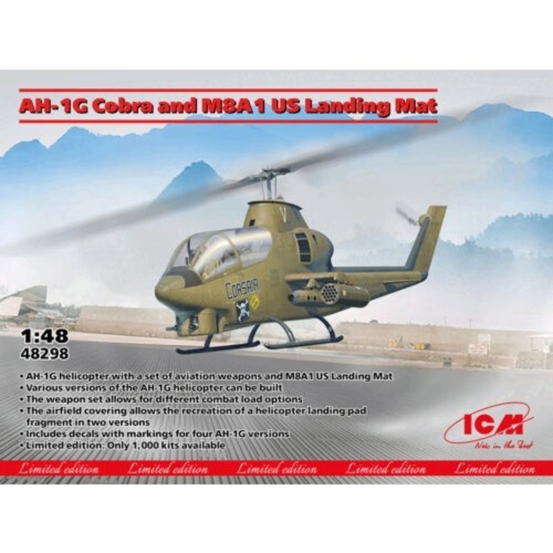 1:48 AH-1G Cobra + M8A1 US Mat