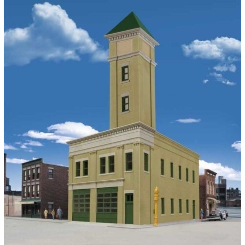 HO Two-Bay Fire Station