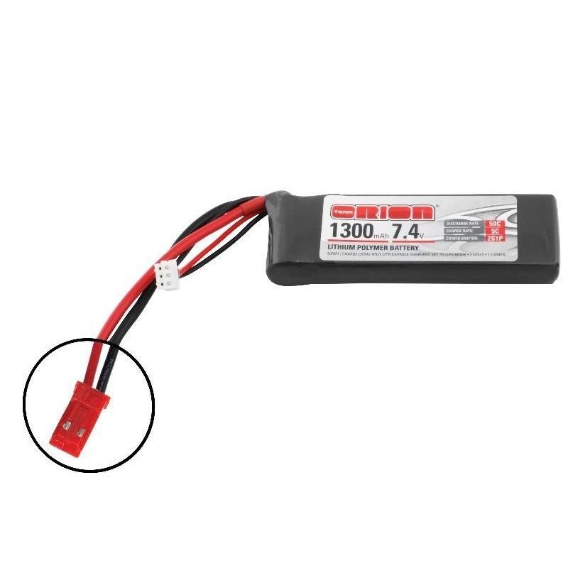 1300mAh 7.4v 2S 30C SC LiPo