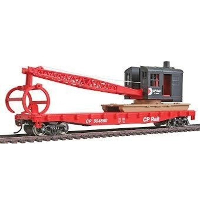 HO Flatcar w/Logging Crane CP