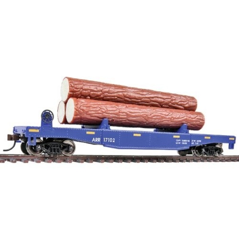 HO Log Dump Car w/3 Logs Alask